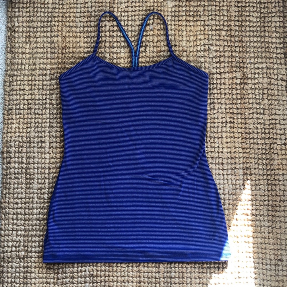 Lululemon Flow Y Tank. Size 8. Purple stripe.